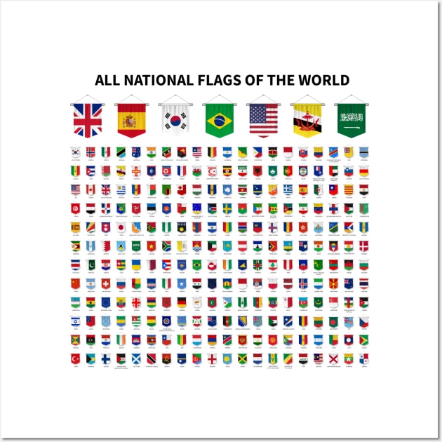 Flags of countries of the world 2024 Wall Art by Abu Muorad